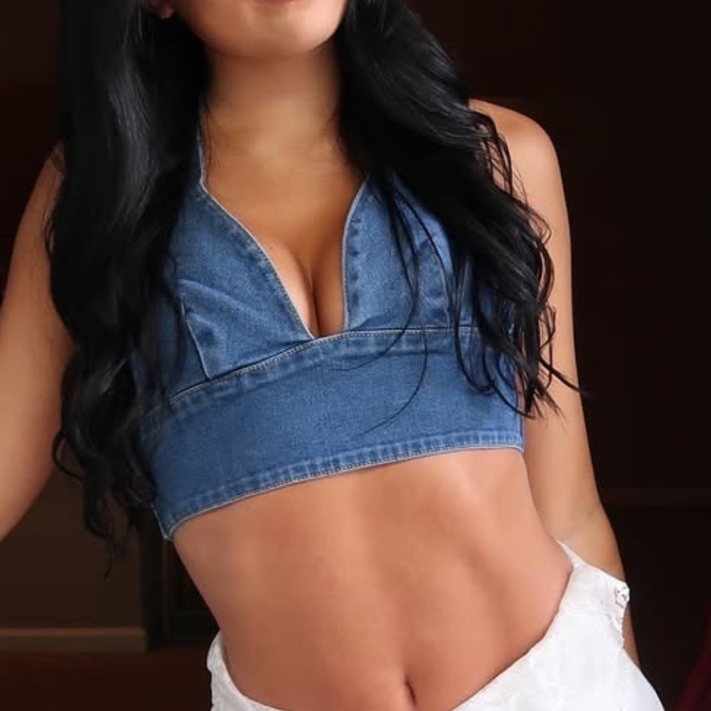 Stylish Denim Crop Top
